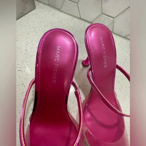 Marc Fisher Women's Hadais Pointed Toe Slip On Mule Pumps Pink Size 7.5 - Picture 9 of 12